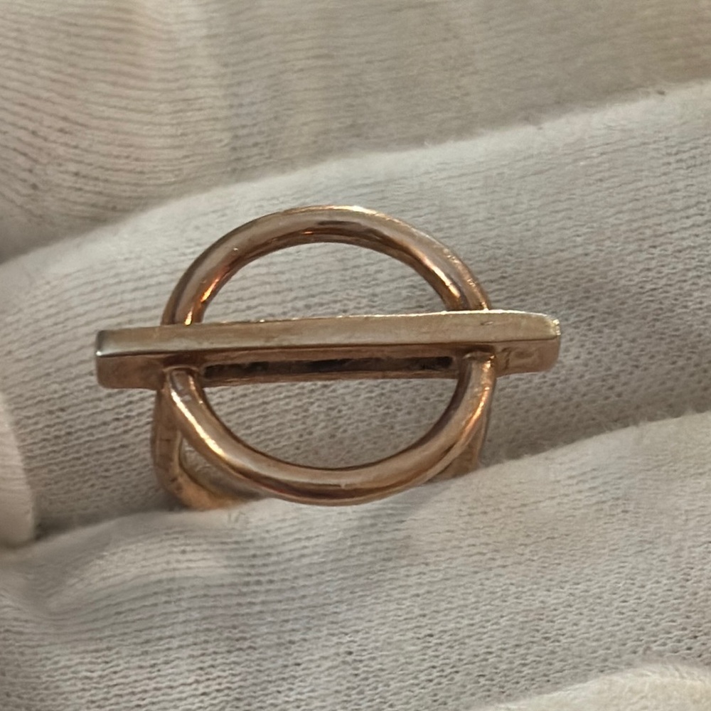 Dyadema Italy rose gold over sterling ring size 7